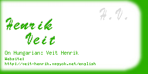 henrik veit business card